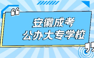 安徽成考公辦大專學(xué)校
